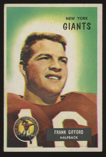 1955 Bowman Vintage Football #7 Frank Gifford HOF New York Giants - EX Condition