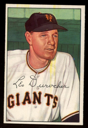 1952 Bowman Vintage Baseball #146 Leo Durocher HOF New York Giants - Near Mint ID: 11180