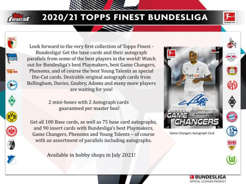 2020/21 Topps Finest Bundesliga Soccer Hobby Box