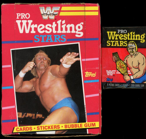 1985 Topps WWF Wrestling Box with 4 packs