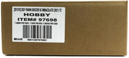 2021 Panini Immaculate Soccer Hobby 6 Box Case