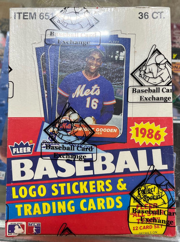 1986 Fleer Baseball Wax Box BBCE Wrapped Sealed