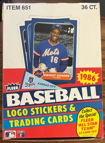 1986 Fleer Baseball Wax Box