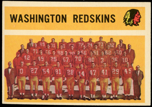 1960 Topps Washington Redskins Team EXMT #132