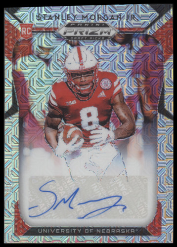 2019 Prizm Draft Picks Football Stanley Morgan Mojo Auto /49 #261