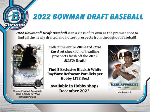 2022 Bowman Draft Baseball Hobby LITE Box