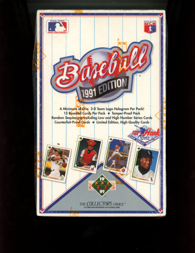 1991 Upper Deck Baseball Wax Box Factory Sealed