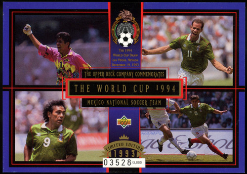 1993 Upper Deck World Cup Limited Edition Mexico National Team /5000