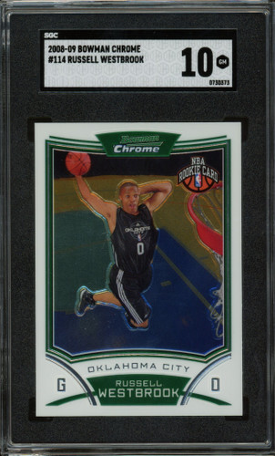 2008-09 Bowman Chrome Russell Westbrook RC #114 SGC 10 Gem MT