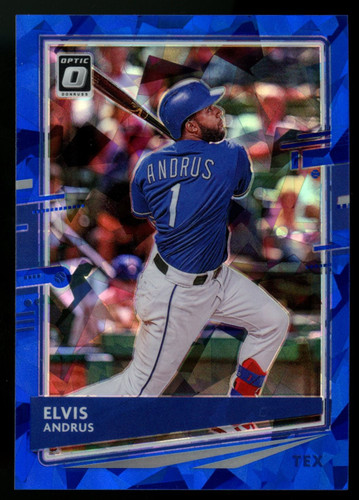 2020 Donruss Optic Elvis Andrus Blue Ice Prizm /7 #156