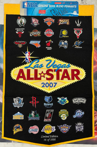 2007 NBA 24x37 Las Vegas All-Star Game Dynasty Banner Limited Serial /1000