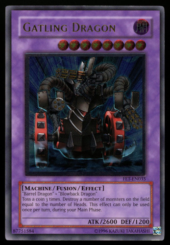 Yugioh Gatling Dragon Ultimate Rare #FET-EN035