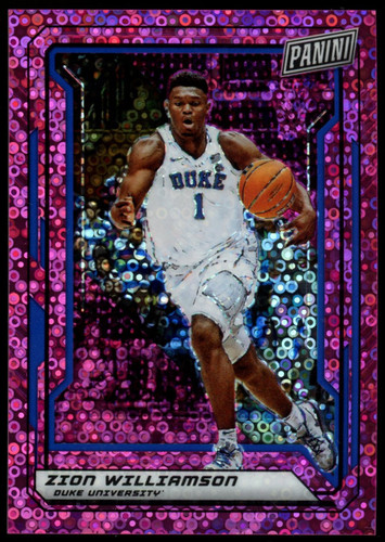 2019 Panini The National Zion Williamson Pink Disco RC /50 #94