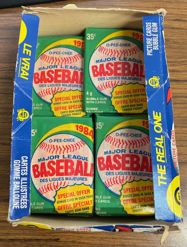 1984 O-Pee-Chee Baseball Sealed Wax Packs Lot of 13 in Box