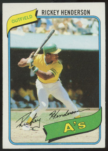 1980 Topps Rickey Henderson RC #482 EX/MT-NM