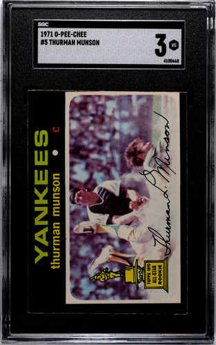 1971 O-Pee-Chee Thurman Munson #5 SGC 3