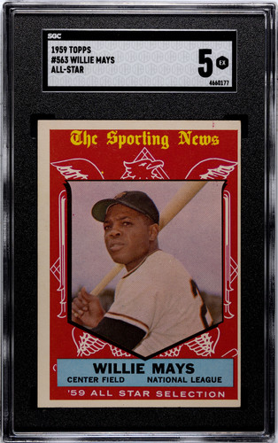 1959 Topps Willie Mays All Star #563 SGC 5
