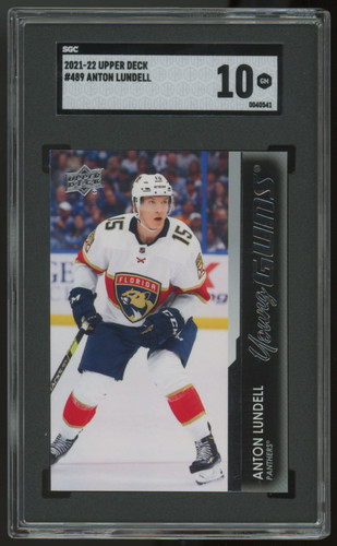 2021/22 Upper Deck Anton Lundell Young Guns RC #489 SGC 10