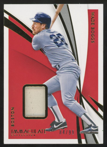 2021 Immaculate Wade Boggs Game-Worn Jersey /99 #87