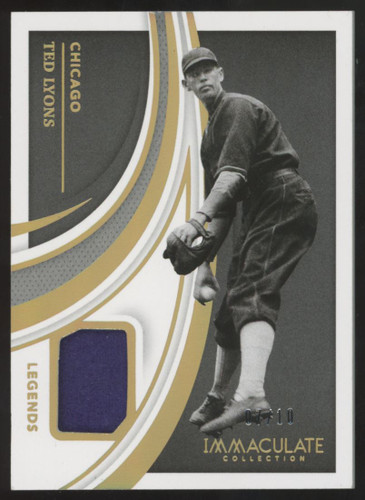 2021 Immaculate Ted Lyons Game-Used Jersey Patch /10 #LG-TL