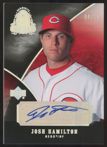 2007 Exquisite Rookie Signatures Josh Hamilton Auto /15 #EDC-JH