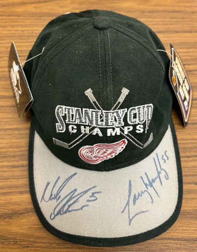 Nick Lidstrom/Larry Murphy Signed Autographed Hat JSA AK60652