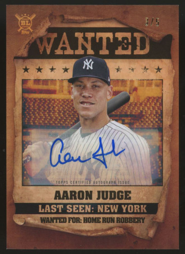 2021 Topps Big League Aaron Judge Wanted Auto /5 #WT-7