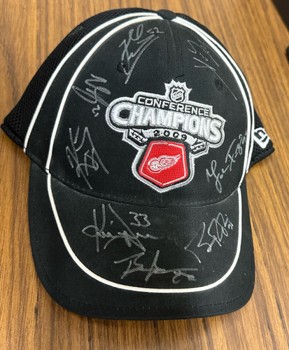 Lidstrom/Datsyuk/Holstrom ++ Signed Autographed Red Wings Hat 14 Signatures JSA