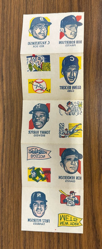 1971 Topps Baseball Tattoos Partial Sheet Yastrzemski ++