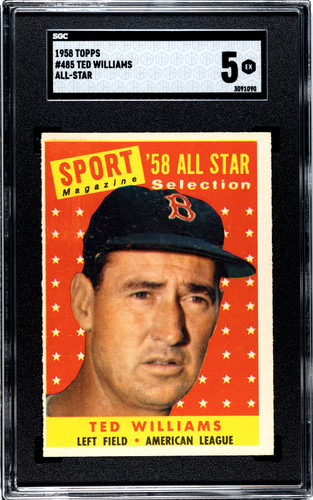 1958 Topps Ted Williams AS #485 SGC 5