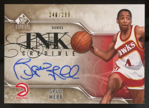 2009-10 SP Signature Edition Spud Webb Ink Credible Auto /299 #I-SW