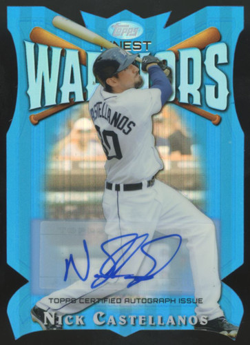 2014 Topps Finest Nick Castellanos Warriors Die Cut RC Auto Blue /10 #FW-NC