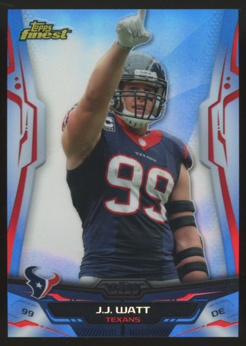 2014 Topps Finest J.J. Watt Blue Refractor /99 #43