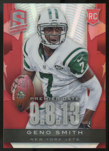 2013 Spectra Geno Smith Premier Date RC Red /25 #5