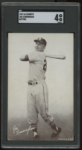 1947-66 Exhibits Joe Cunningham Batting SGC 4