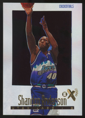 1996-97 Skybox E-X2000 Shandon Anderson RC Credentials /499 #73