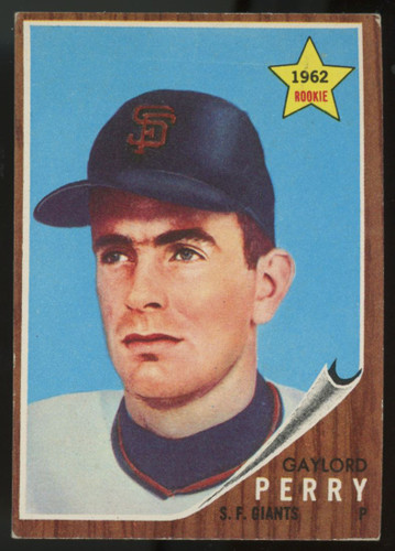 1962 Topps Gaylord Perry RC #199 VG/EX "C"