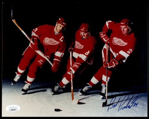 Bob Probert Signed Autographed 8x10 Photo Detroit Red Wings JSA