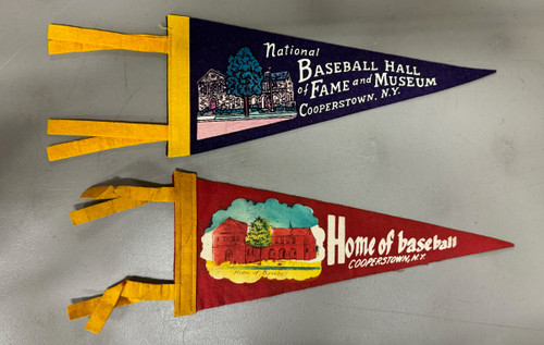 Cooperstown Baseball Hall of Fame Vintage Mini Pennants Lot of 2