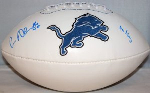 Louis Delmas Detroit Lions Autographed White Panel Football