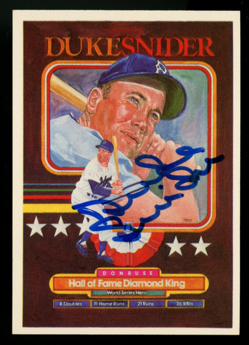 1984 Donruss Duke Snider #648 Signed Auto JSA