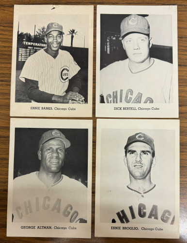 1960s Jay Publishing Chicago Cubs Picture Pack Lot of 8 w/ Ernie Banks