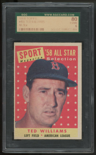 1958 Topps Ted Williams All Star #485 SGC 6