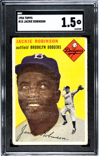 1954 Topps Jackie Robinson #10 SGC 1.5