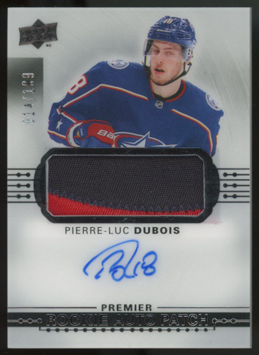 2017-18 Premier Pierre-Luc Dubois RC Patch Auto RPA /199 #AR-PD