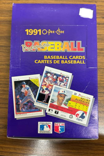 1991 O-Pee-Chee Premier Baseball Box 36 Factory Sealed Packs