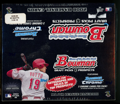 2008 Bowman Draft Baseball Retail Box Factory Sealed