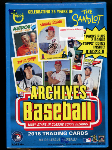 2018 Topps Archives Baseball Blaster Box Factory Sealed