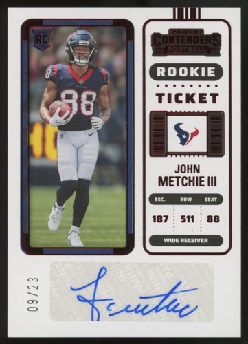 2022 Contenders John Metchie III RC Auto Red /23 #125