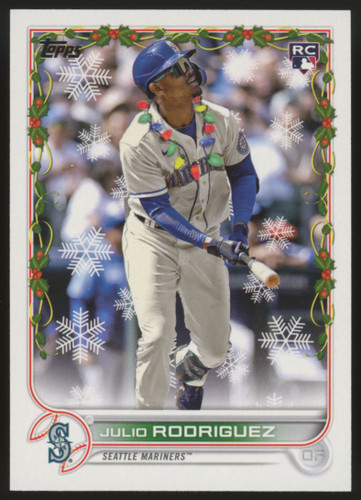 2022 Topps Holiday Julio Rodriguez RC Christmas Lights Necklace SSP #HW44